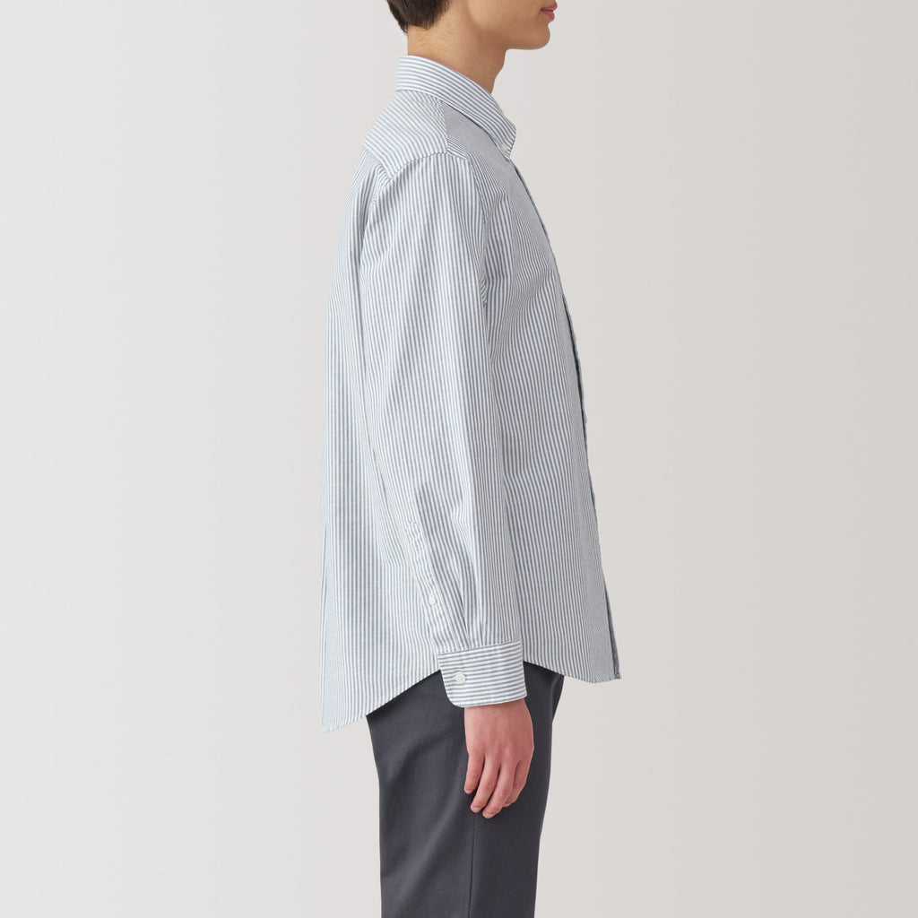 Men's Washed Oxford Button Down Long Sleeve Shirt