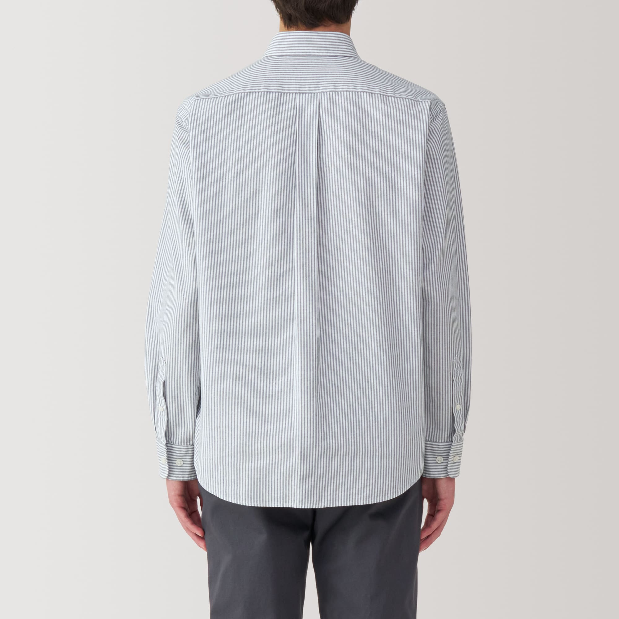Men's Washed Oxford Button Down Long Sleeve Shirt