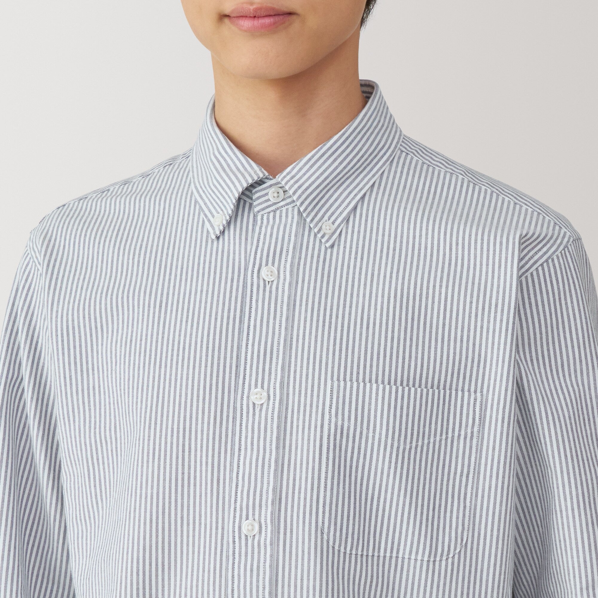 Men's Washed Oxford Button Down Long Sleeve Shirt