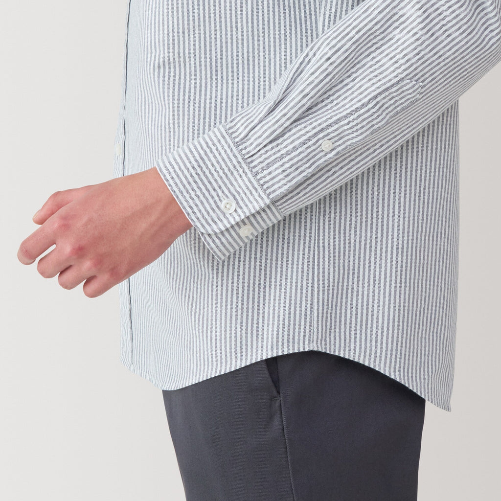 Men's Washed Oxford Button Down Long Sleeve Shirt