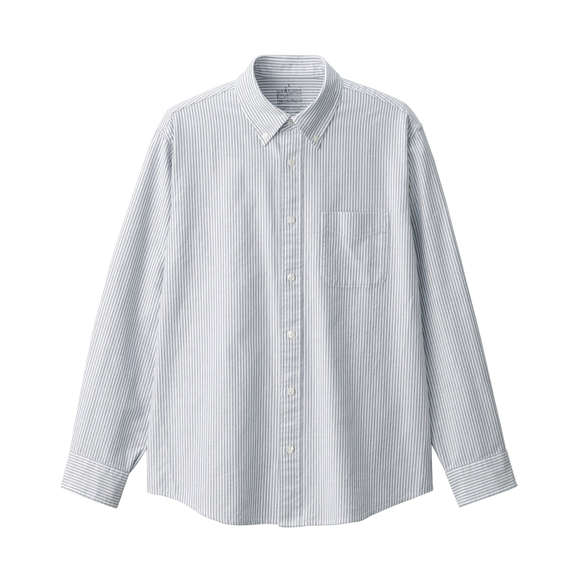 Men's Washed Oxford Button Down Long Sleeve Shirt