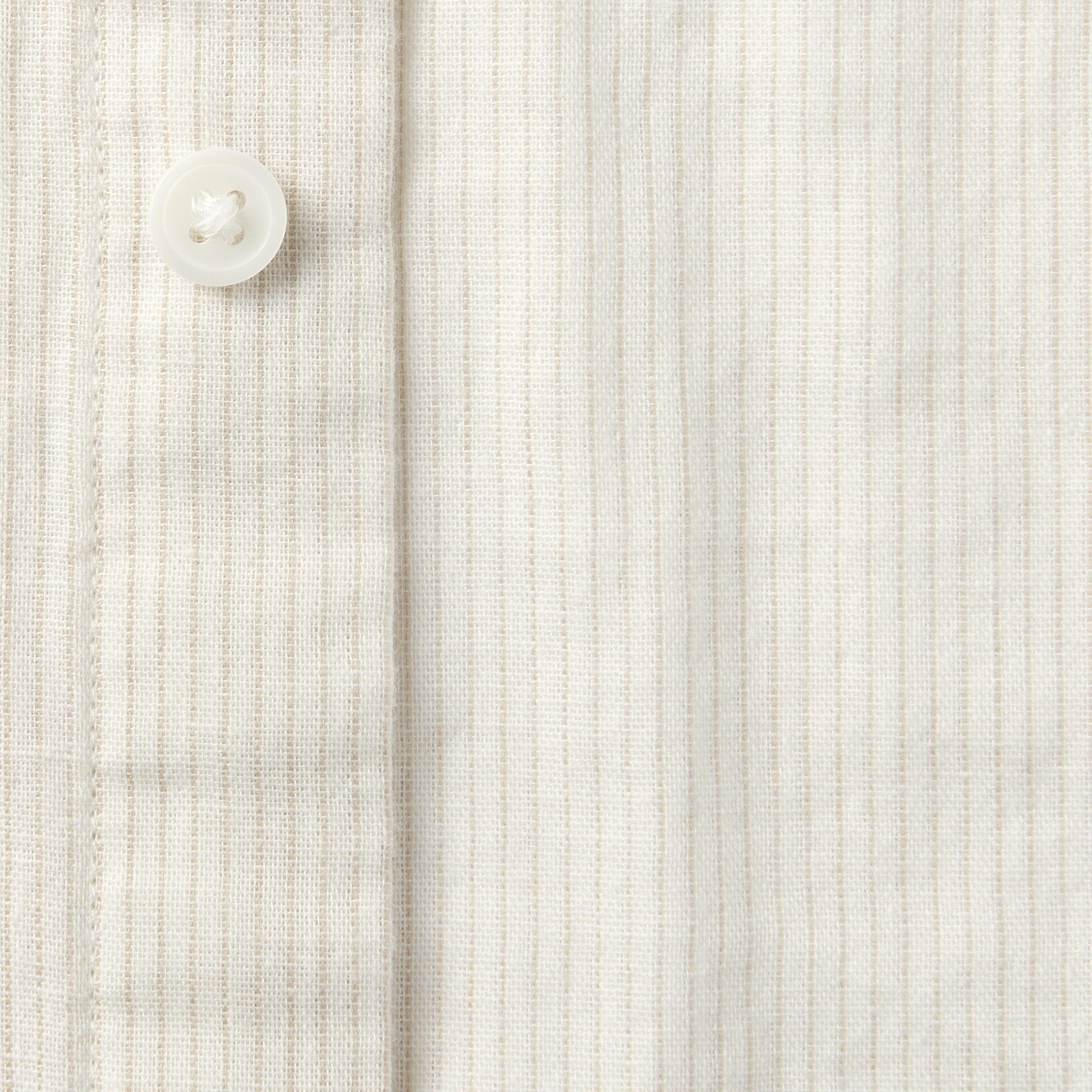 Men's Kapok Blend Double Gauze Stand Collar Long Sleeve Striped Shirt