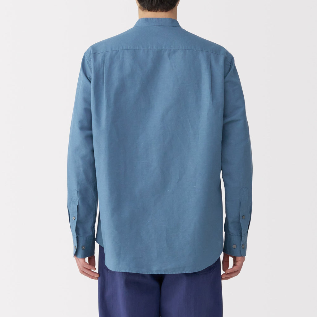 Men's Hemp Cotton Stand Collar Shirt