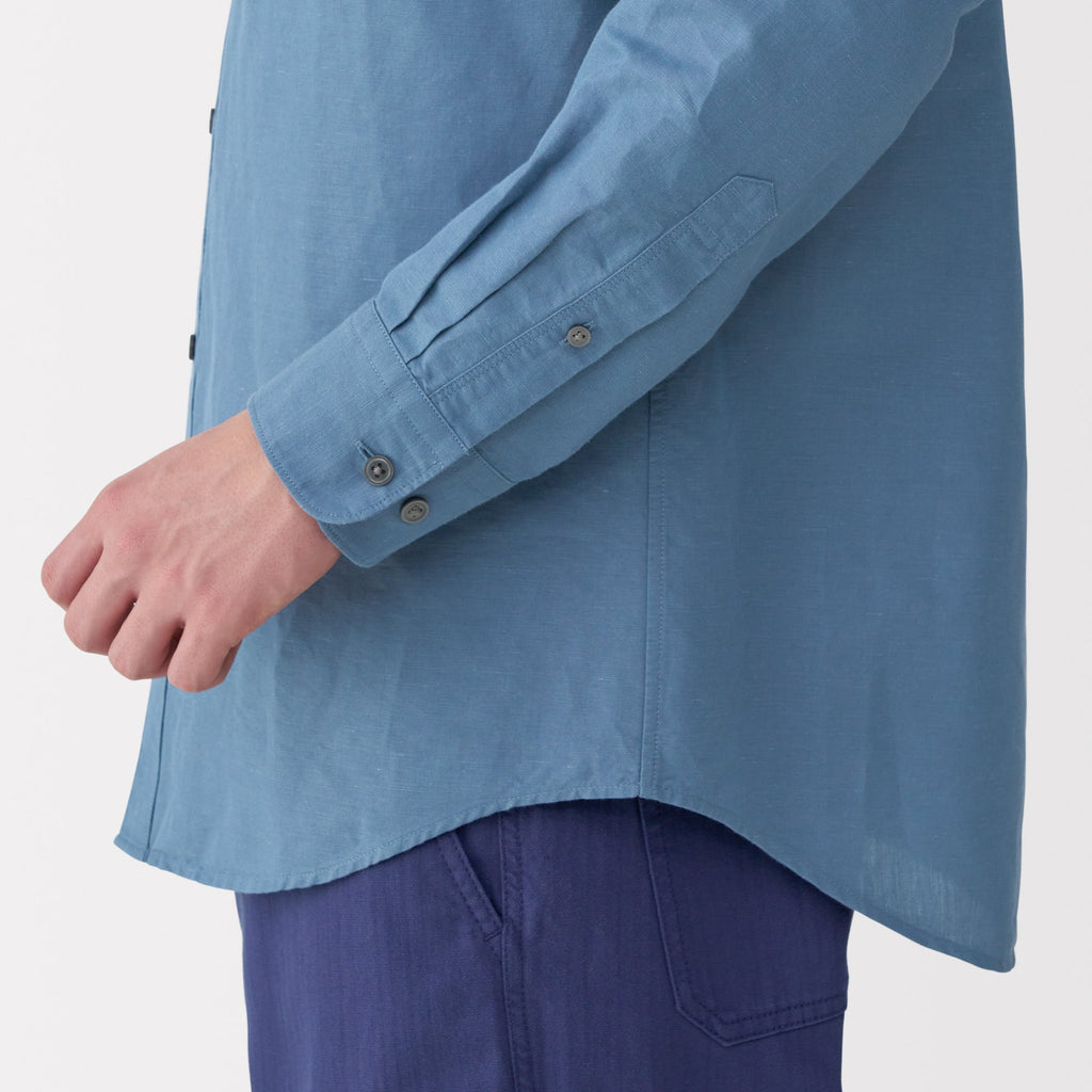 Men's Hemp Cotton Stand Collar Shirt