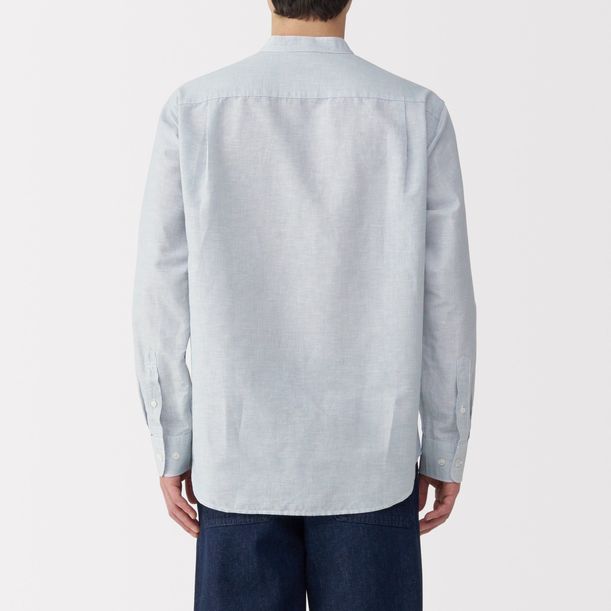 Men's Hemp Cotton Stand Collar Shirt