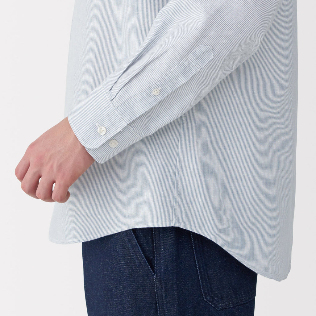 Men's Hemp Cotton Stand Collar Shirt