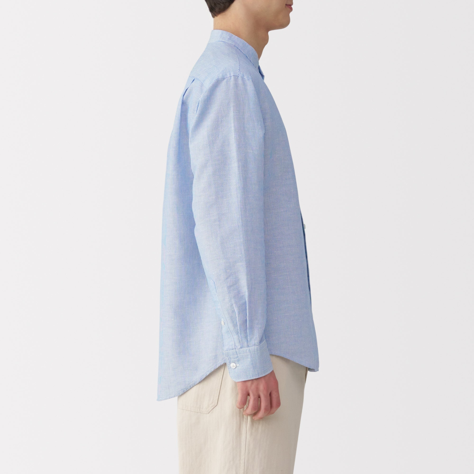 Men's Hemp Cotton Stand Collar Shirt