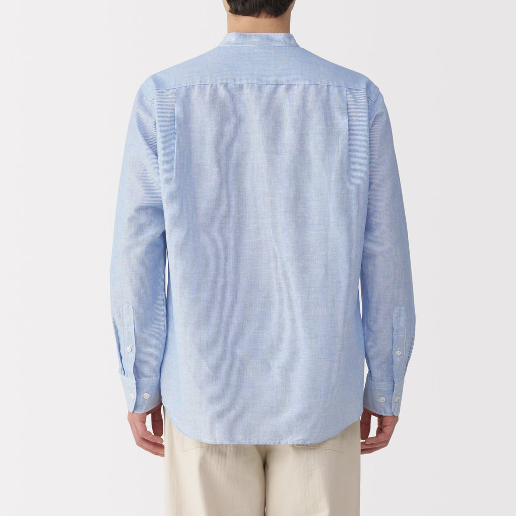 Men's Hemp Cotton Stand Collar Shirt