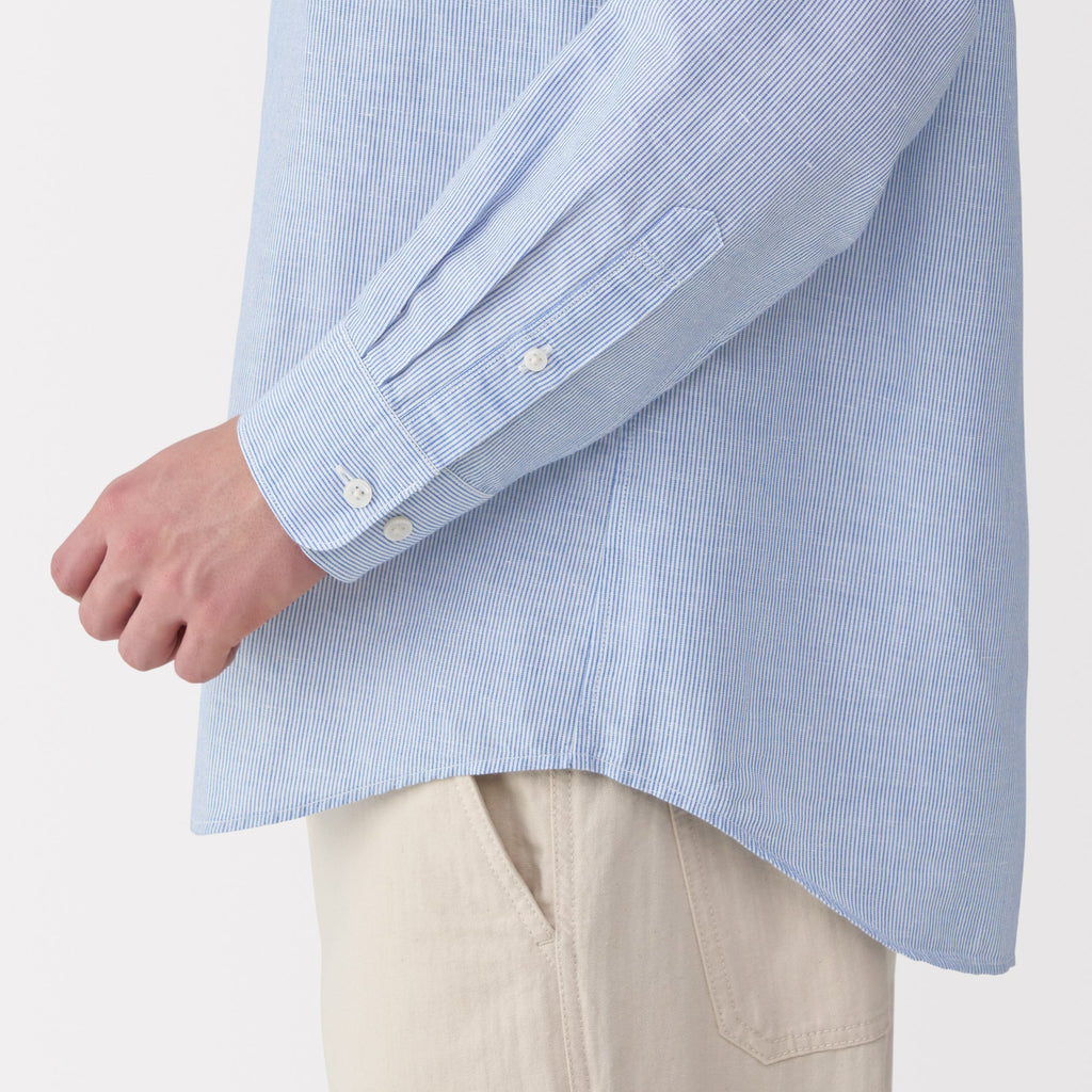 Men's Hemp Cotton Stand Collar Shirt
