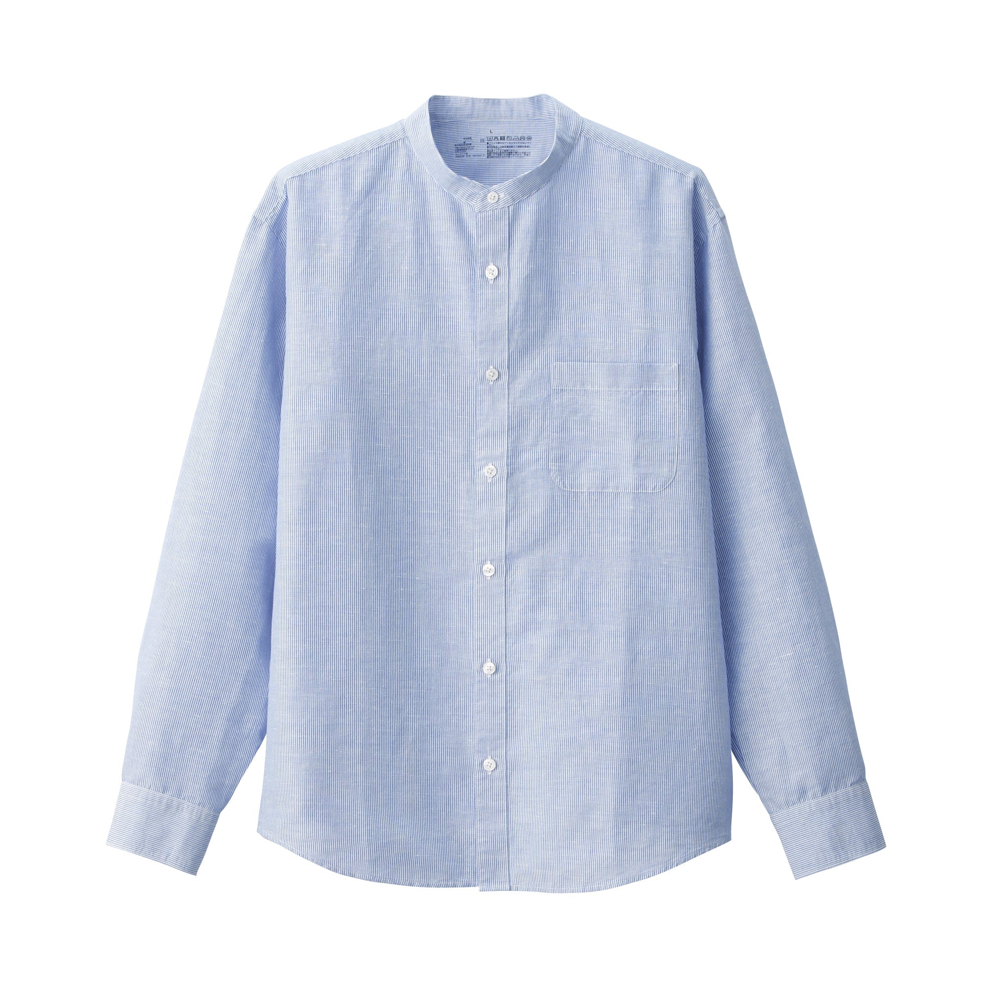 Men's Hemp Cotton Stand Collar Shirt
