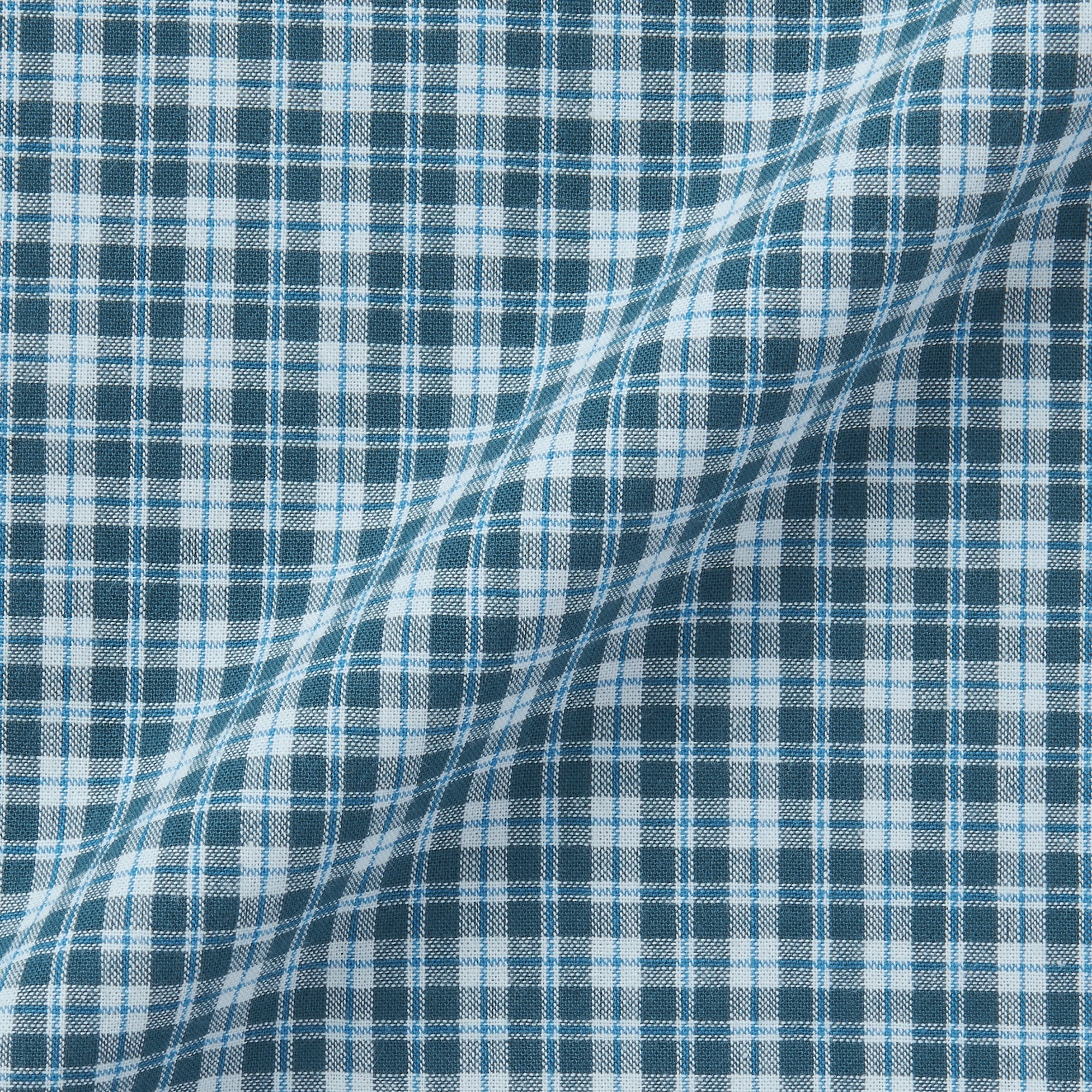 Men's Madras Check Open Collar Shirt