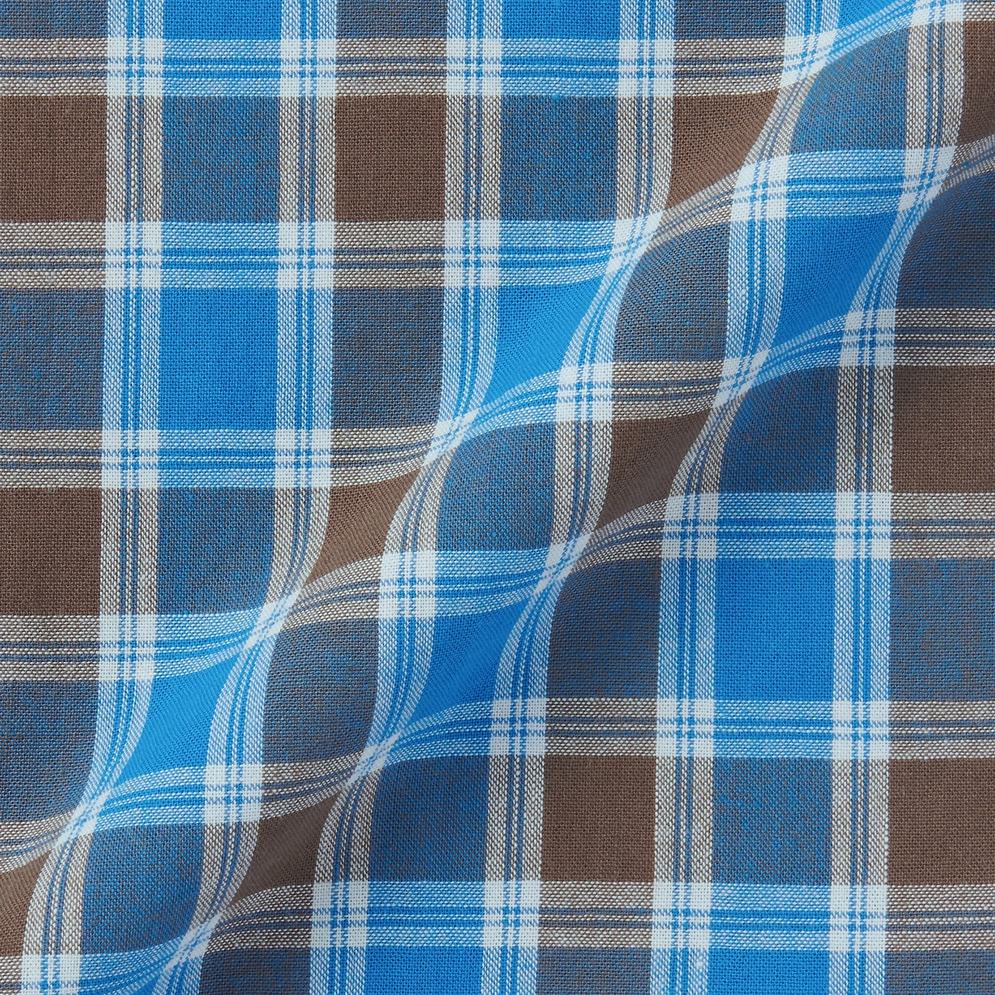 Men's Madras Check Open Collar Shirt
