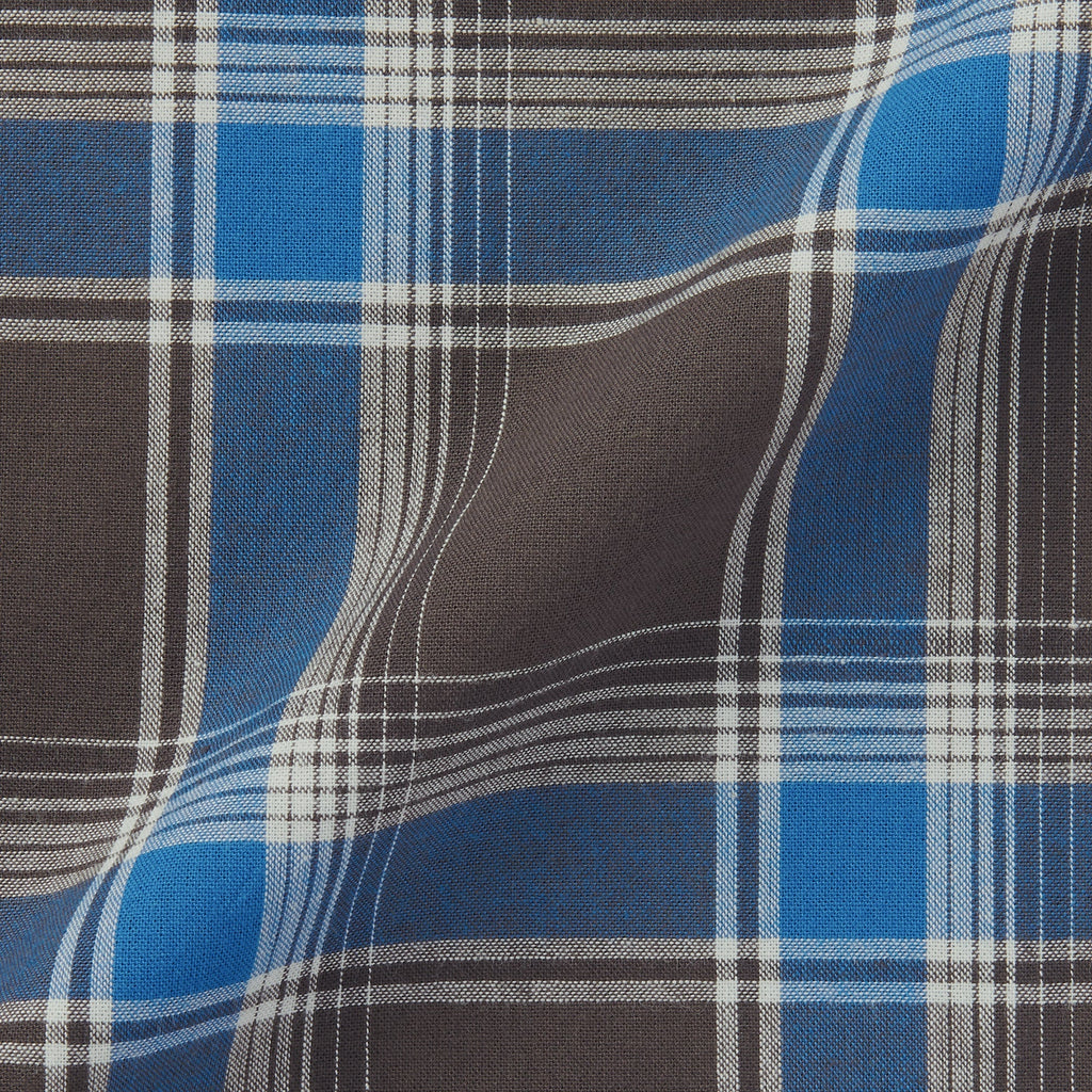 Men's Madras Check Open Collar Shirt