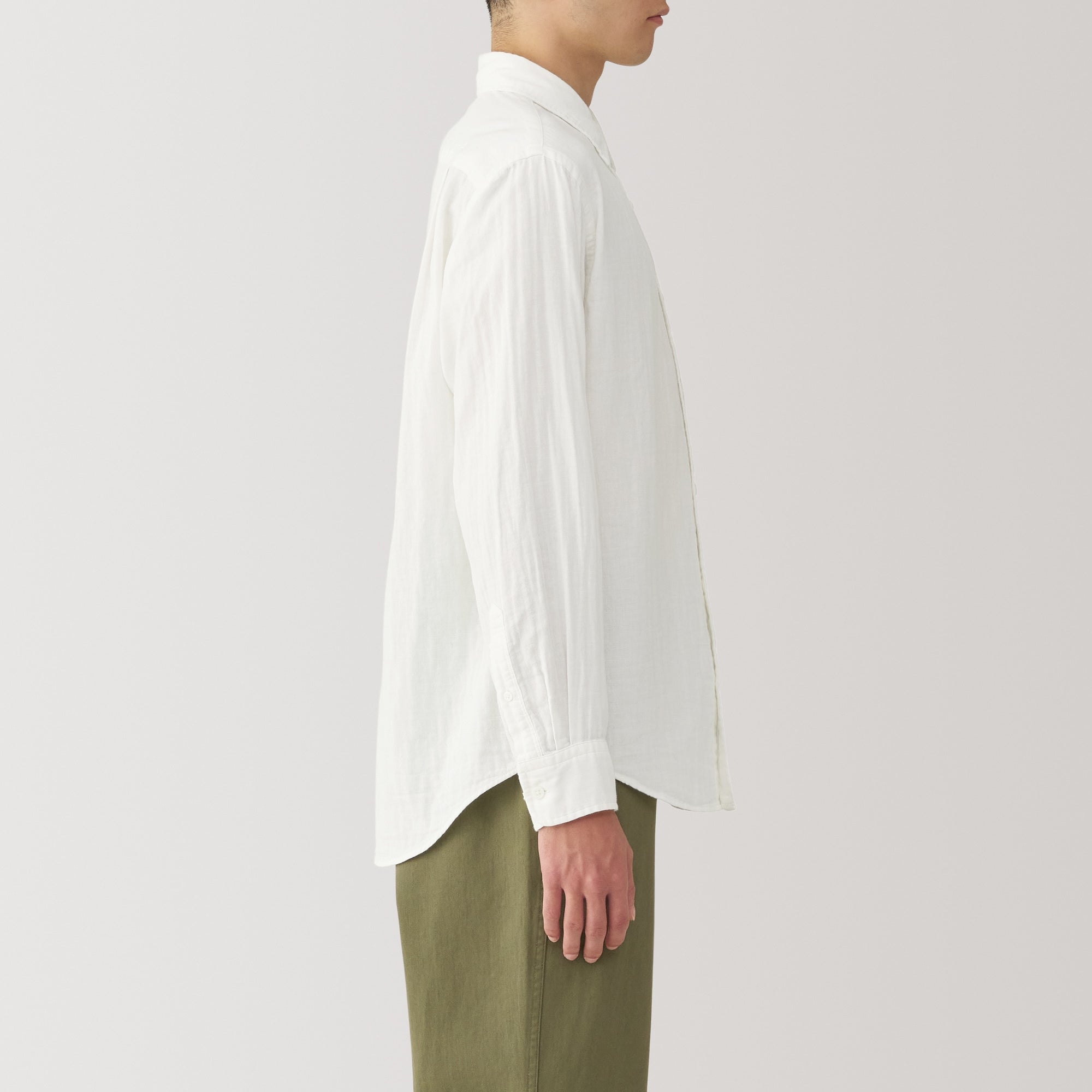 Men's Kapok Blend Double Gauze Long Sleeve Shirt