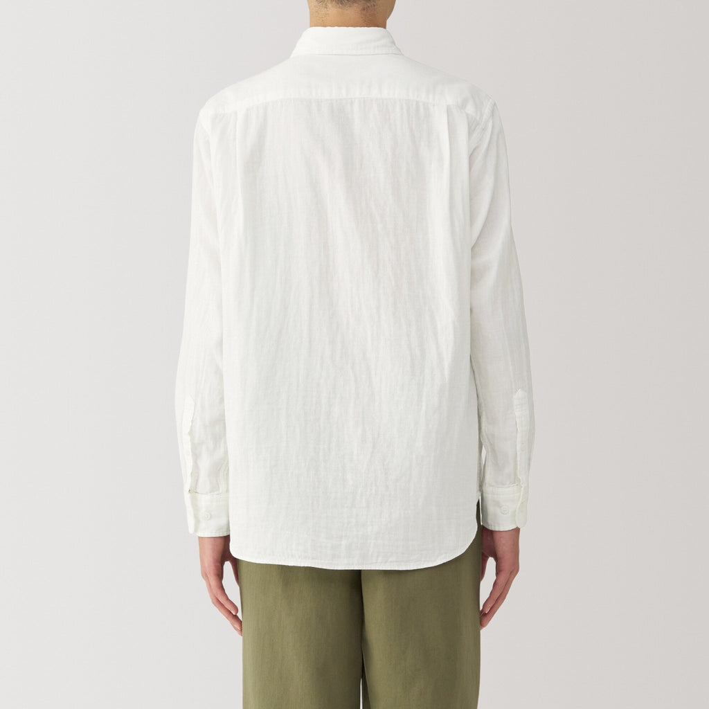 Men's Kapok Blend Double Gauze Long Sleeve Shirt
