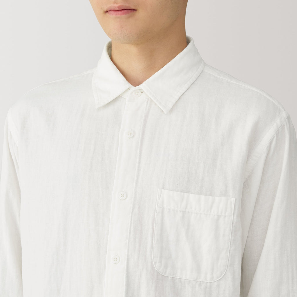 Men's Kapok Blend Double Gauze Long Sleeve Shirt