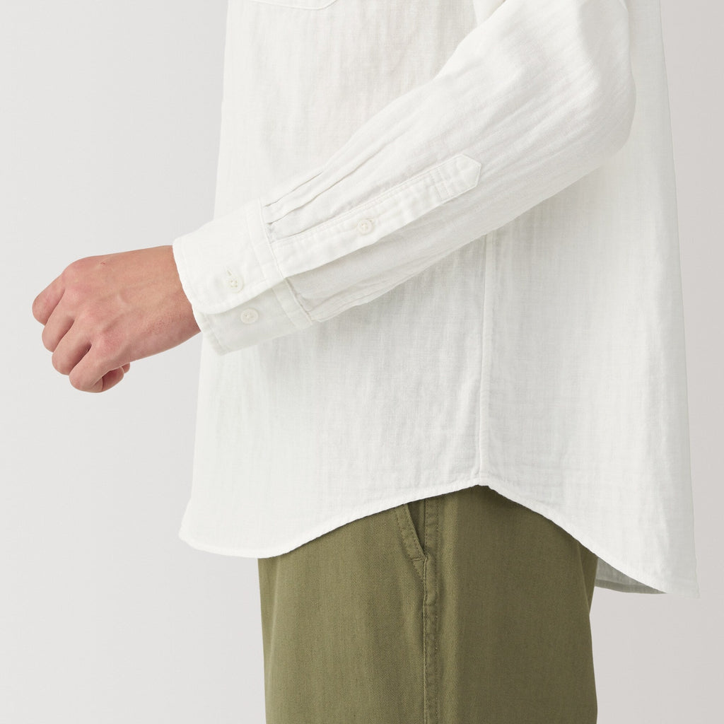 Men's Kapok Blend Double Gauze Long Sleeve Shirt