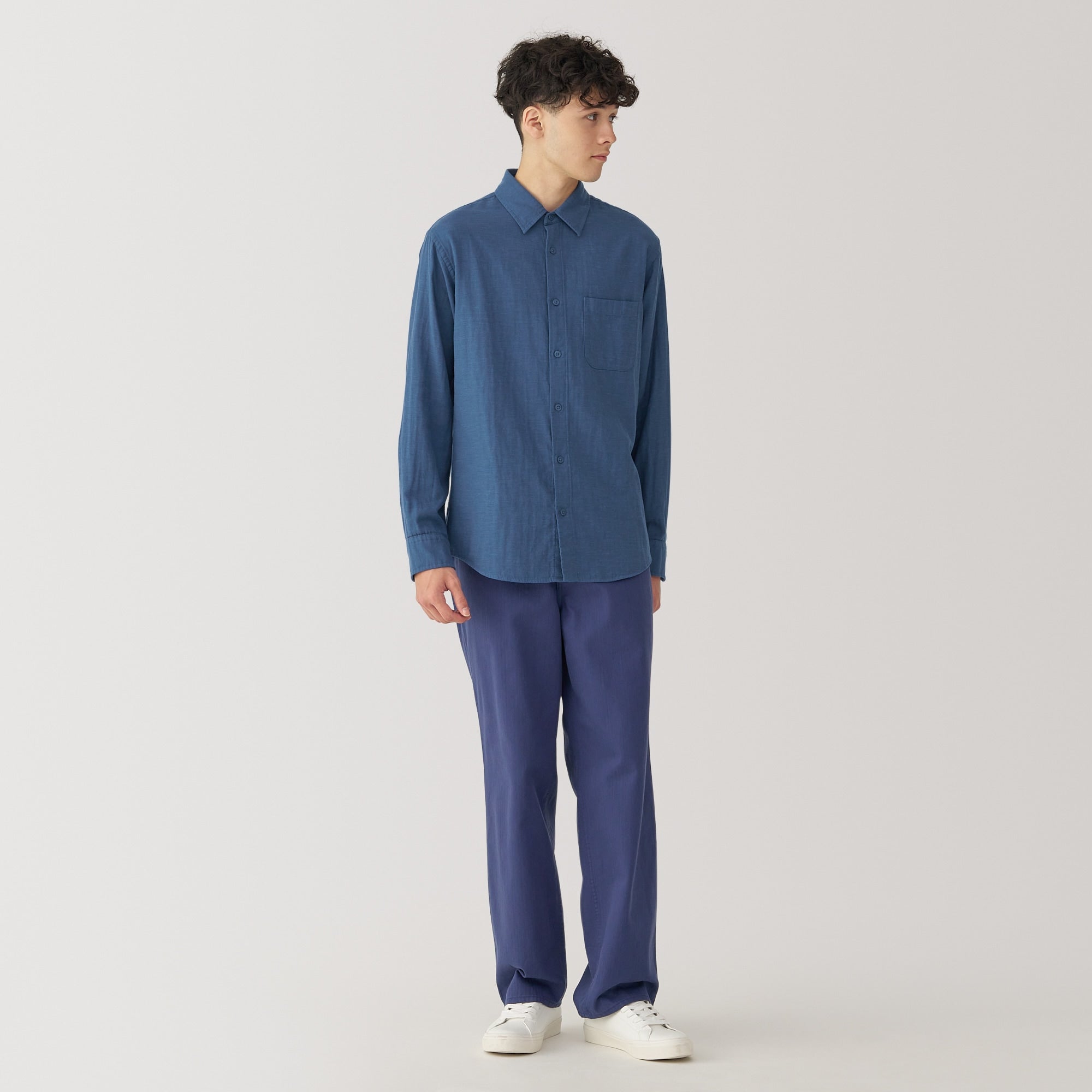 Men's Kapok Blend Double Gauze Long Sleeve Shirt