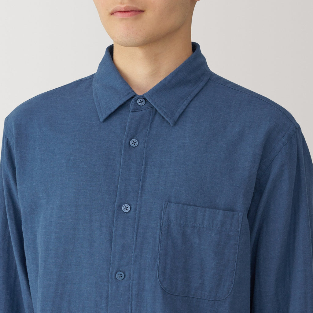 Men's Kapok Blend Double Gauze Long Sleeve Shirt