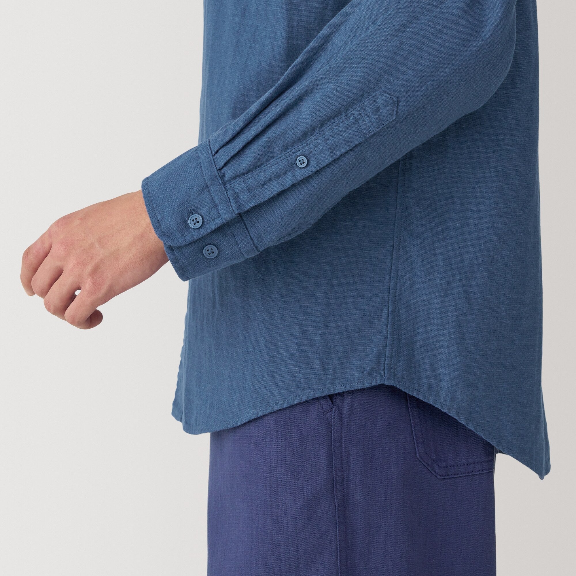Men's Kapok Blend Double Gauze Long Sleeve Shirt
