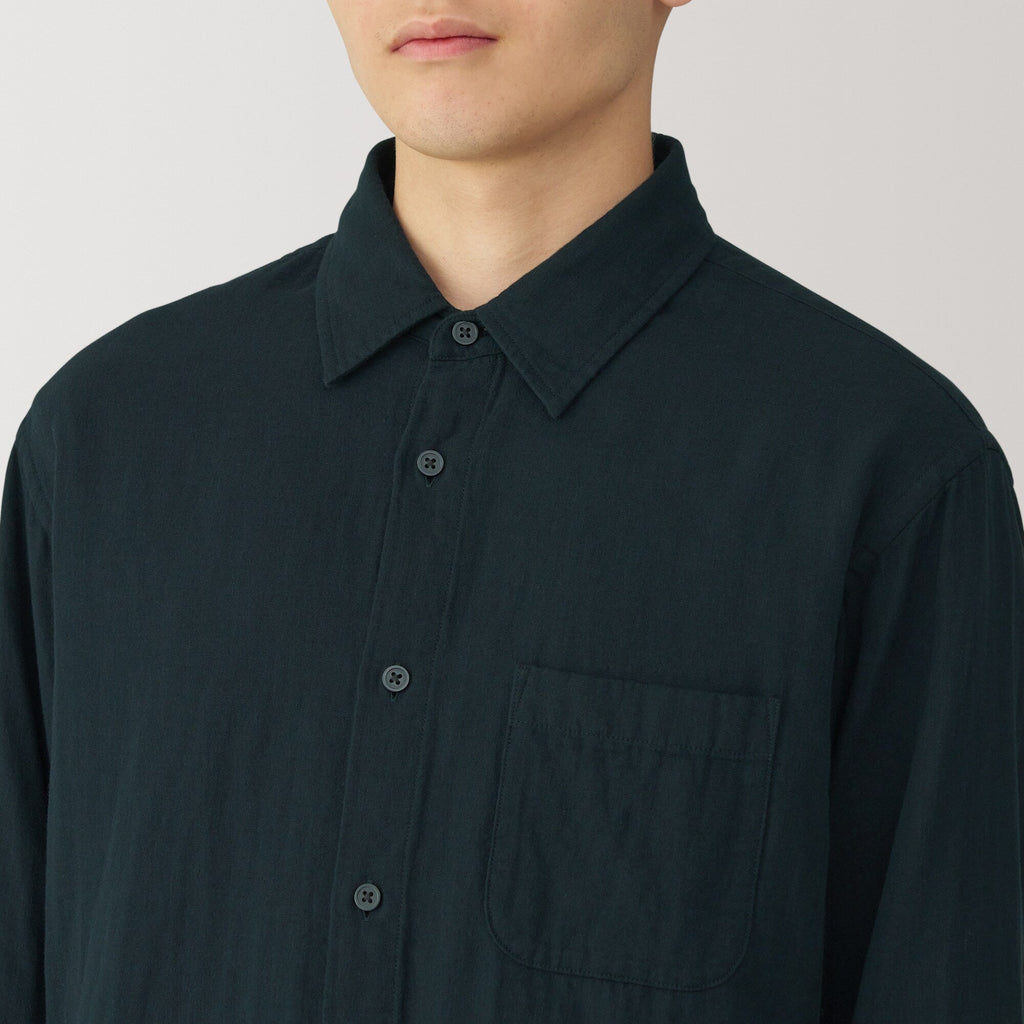 Men's Kapok Blend Double Gauze Long Sleeve Shirt