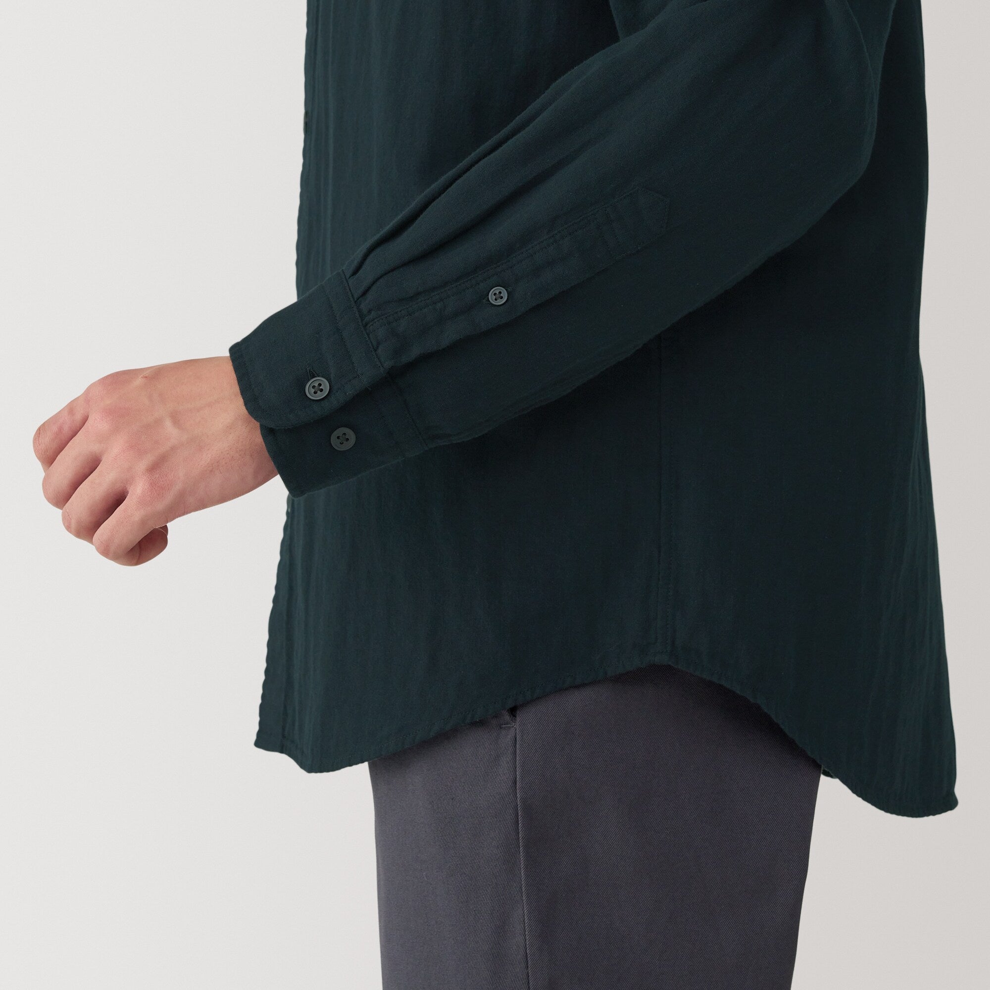 Men's Kapok Blend Double Gauze Long Sleeve Shirt