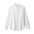 Men's Washed Oxford Stand Collar Long Sleeve Shirt