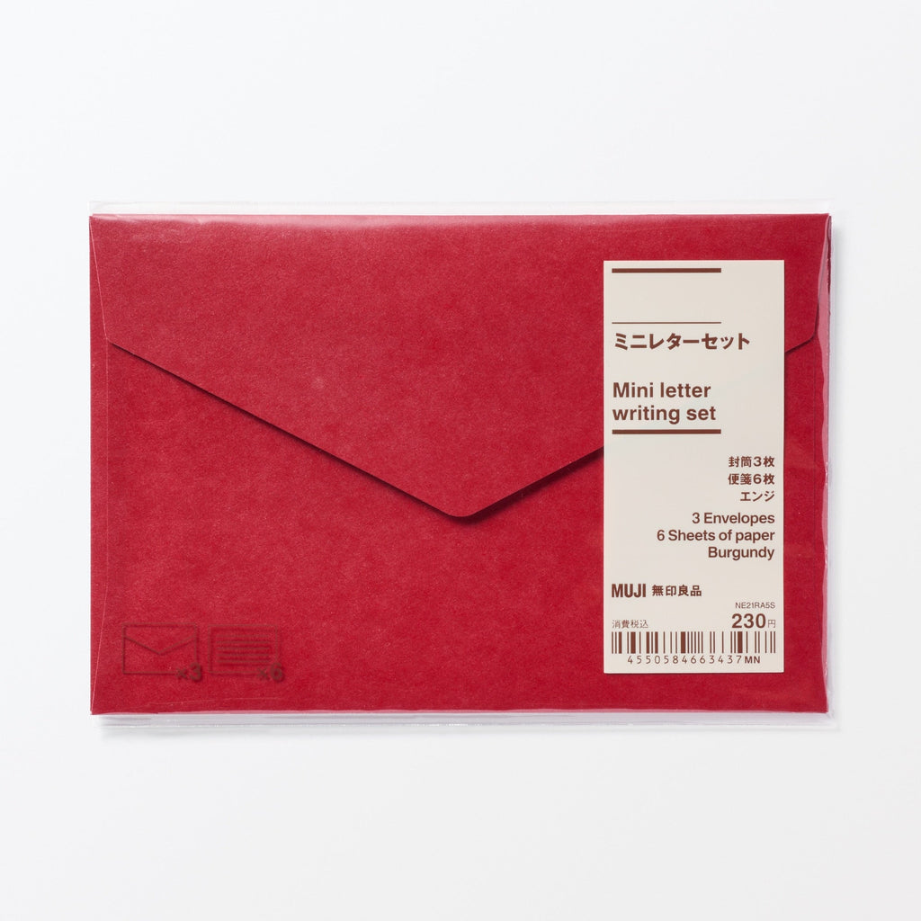 Mini Letter Writing Set - Burgundy