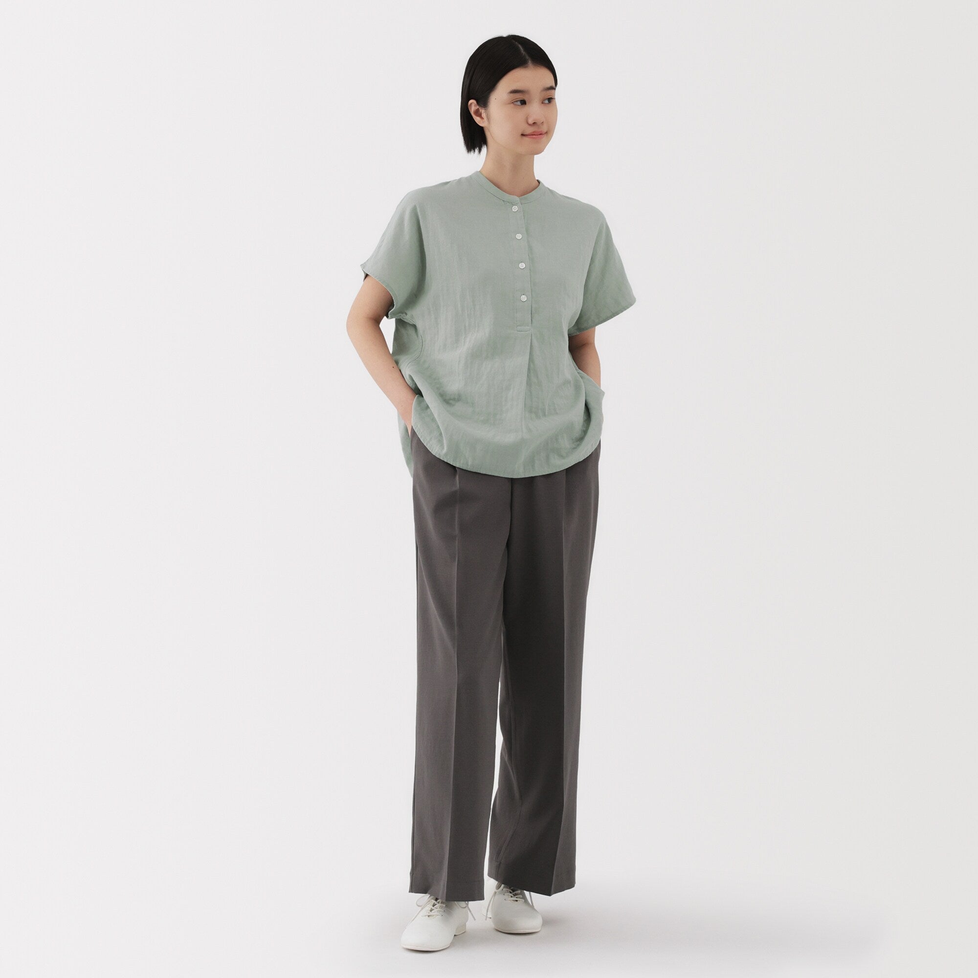Women's Kapok Blend Double Gauze Blouse