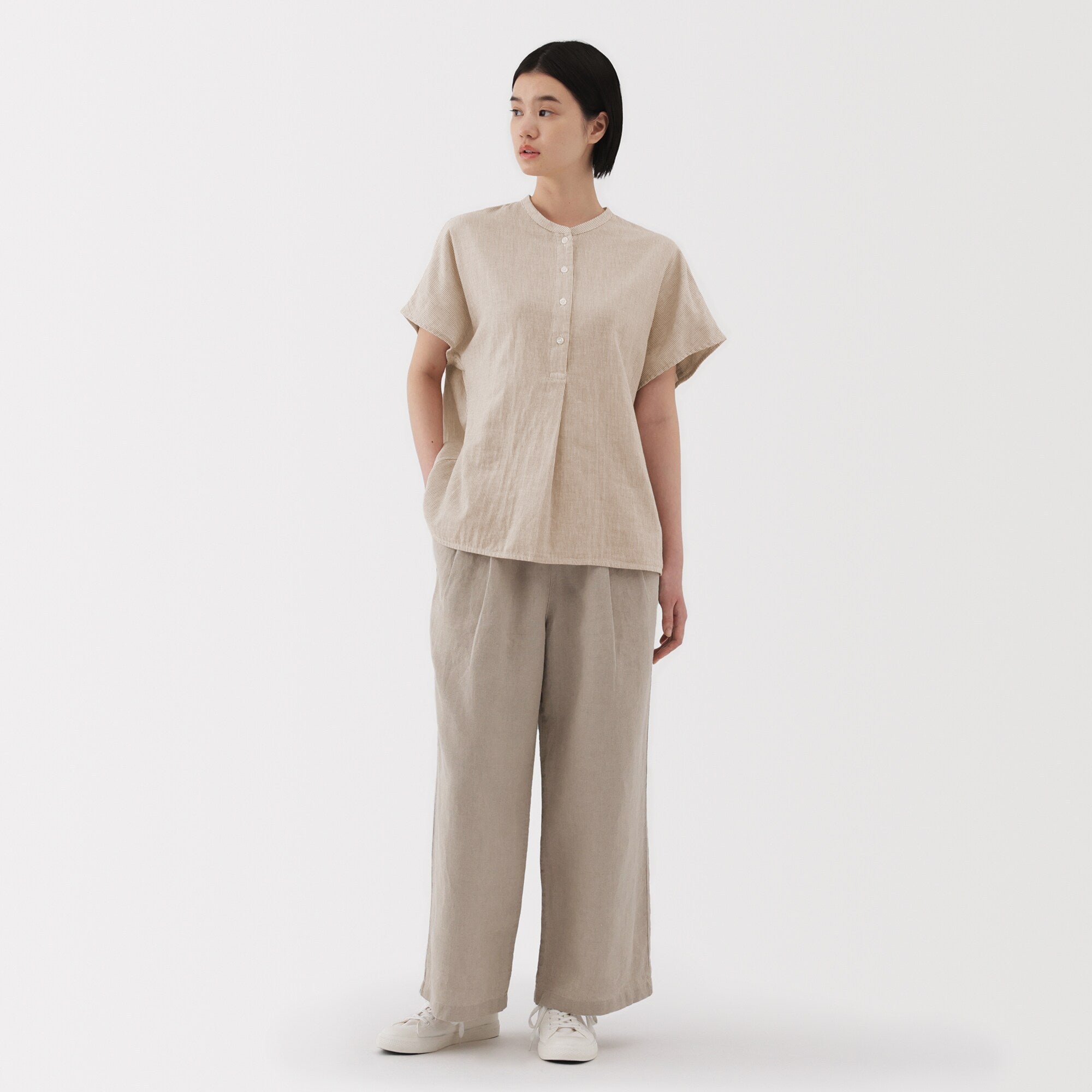 Women's Kapok Blend Double Gauze Blouse