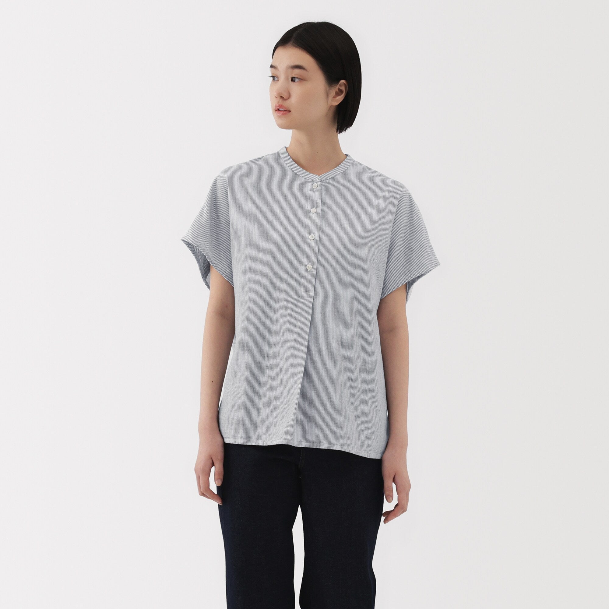 Women's Kapok Blend Double Gauze Blouse