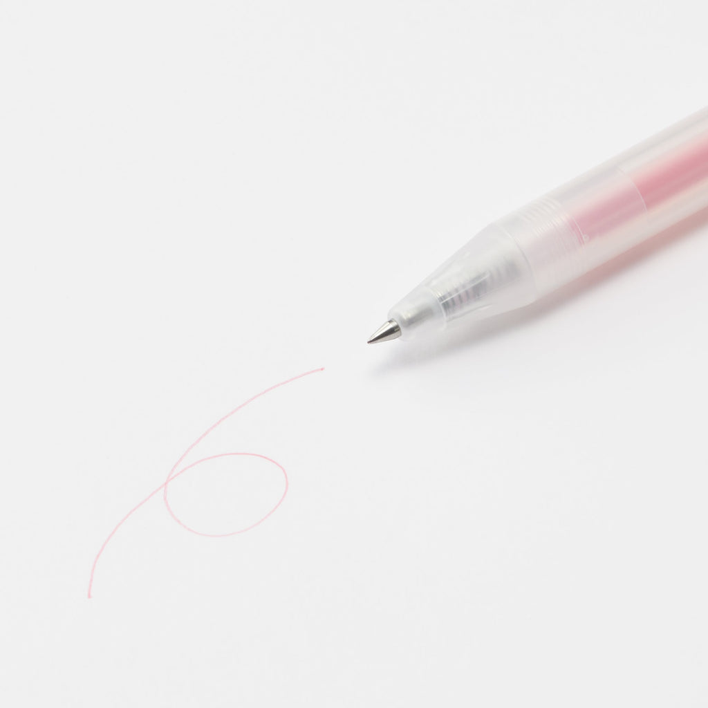 Smooth Gel Ink Ballpoint Knock Pen 0.3 mm - Pink