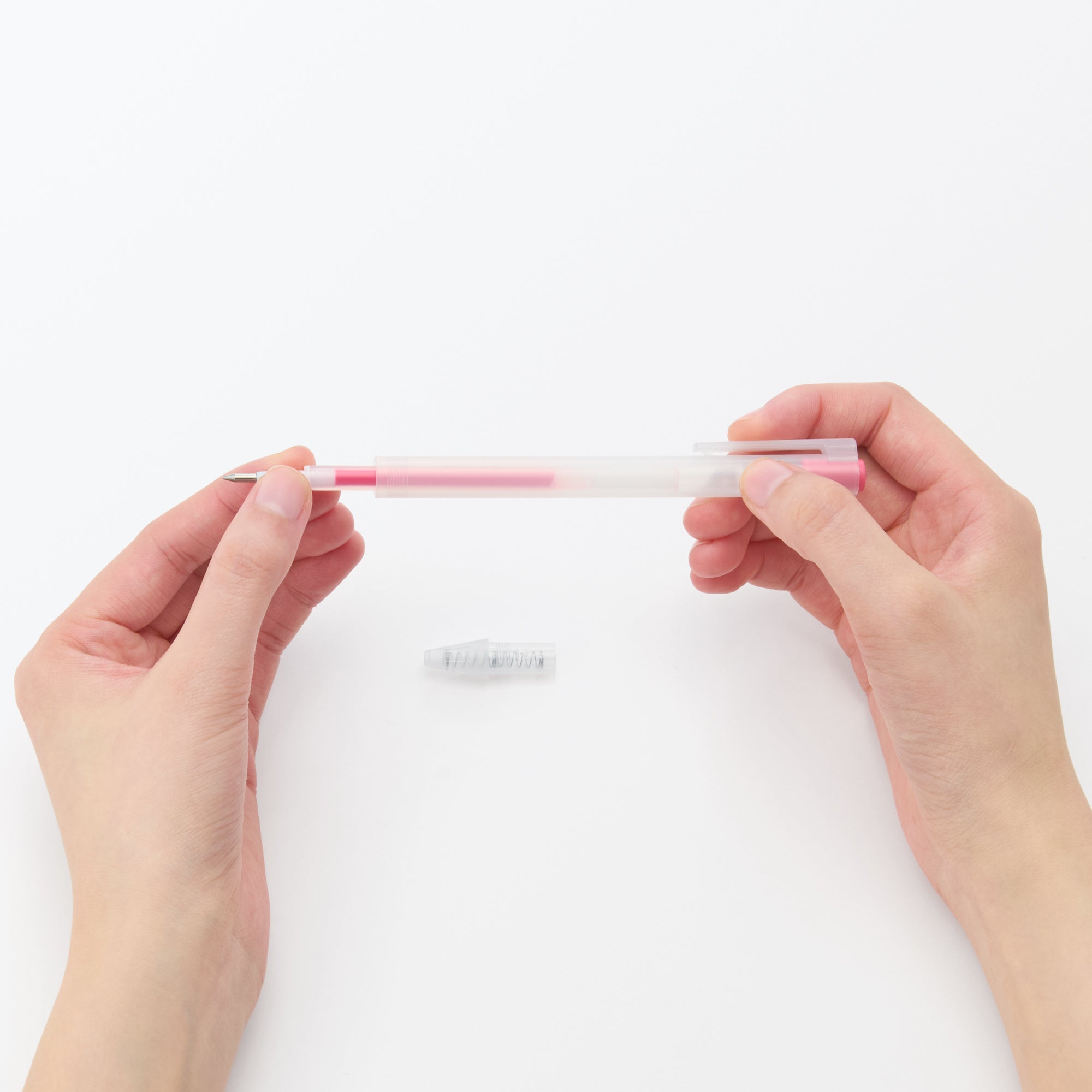 Smooth Gel Ink Ballpoint Knock Pen 0.3 mm - Pink