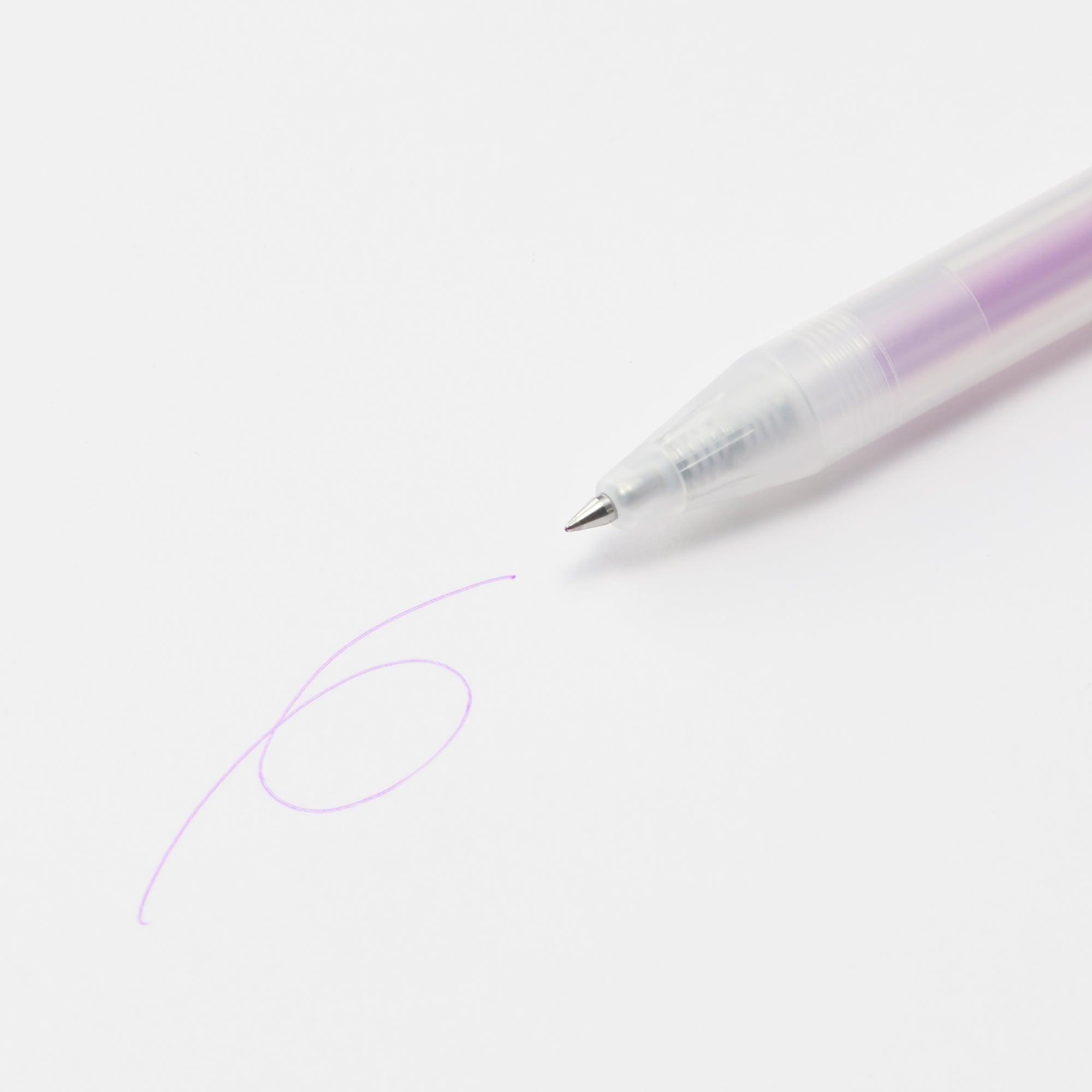 Smooth Gel Ink Ballpoint Knock Pen 0.3 mm - Purple