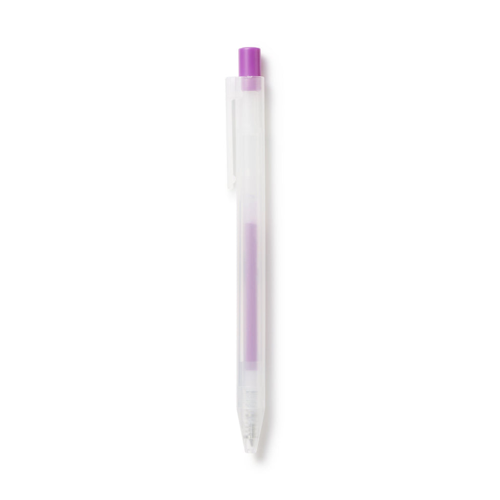 Smooth Gel Ink Ballpoint Knock Pen 0.3 mm - Purple