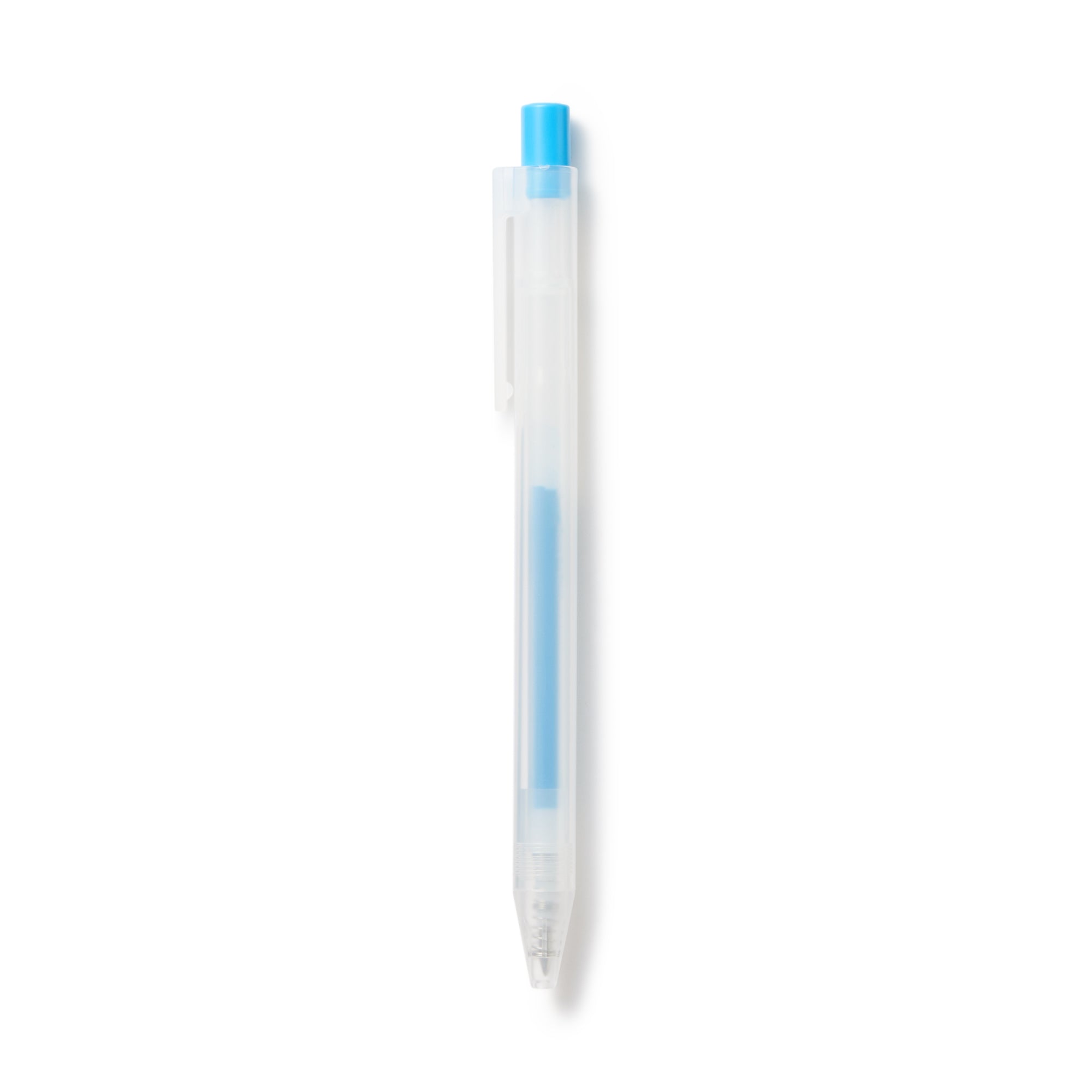 Smooth Gel Ink Ballpoint Knock Pen 0.3 mm - Light Blue