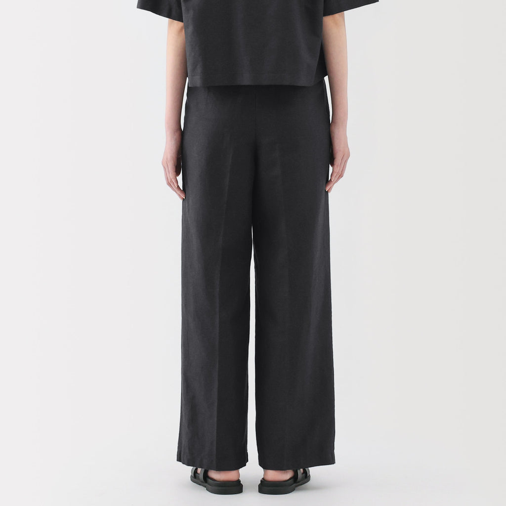 Women's Hemp Blend Twill Darted Wide Pants