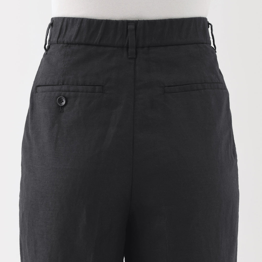 Women's Hemp Blend Twill Darted Wide Pants