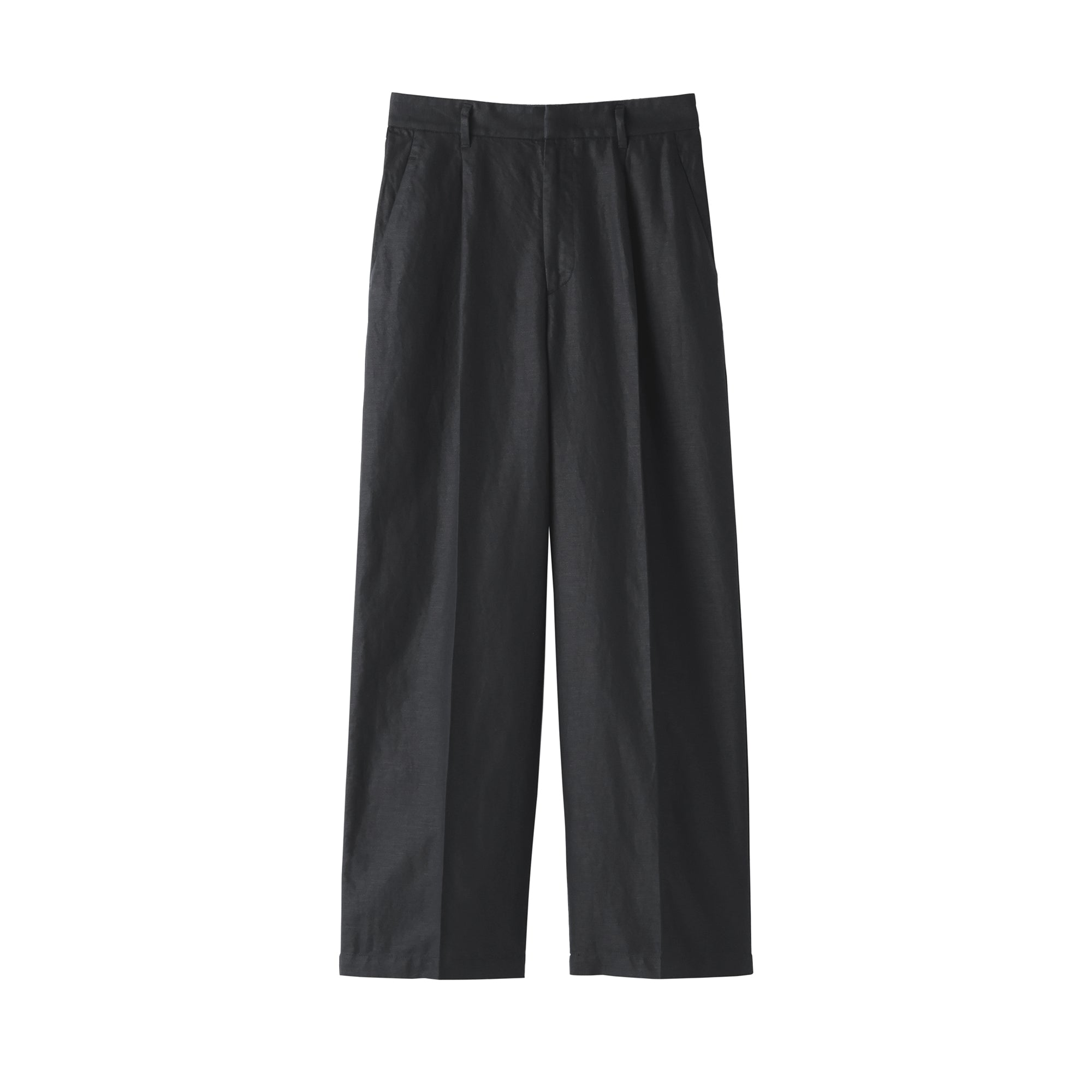 Women's Hemp Blend Twill Darted Wide Pants
