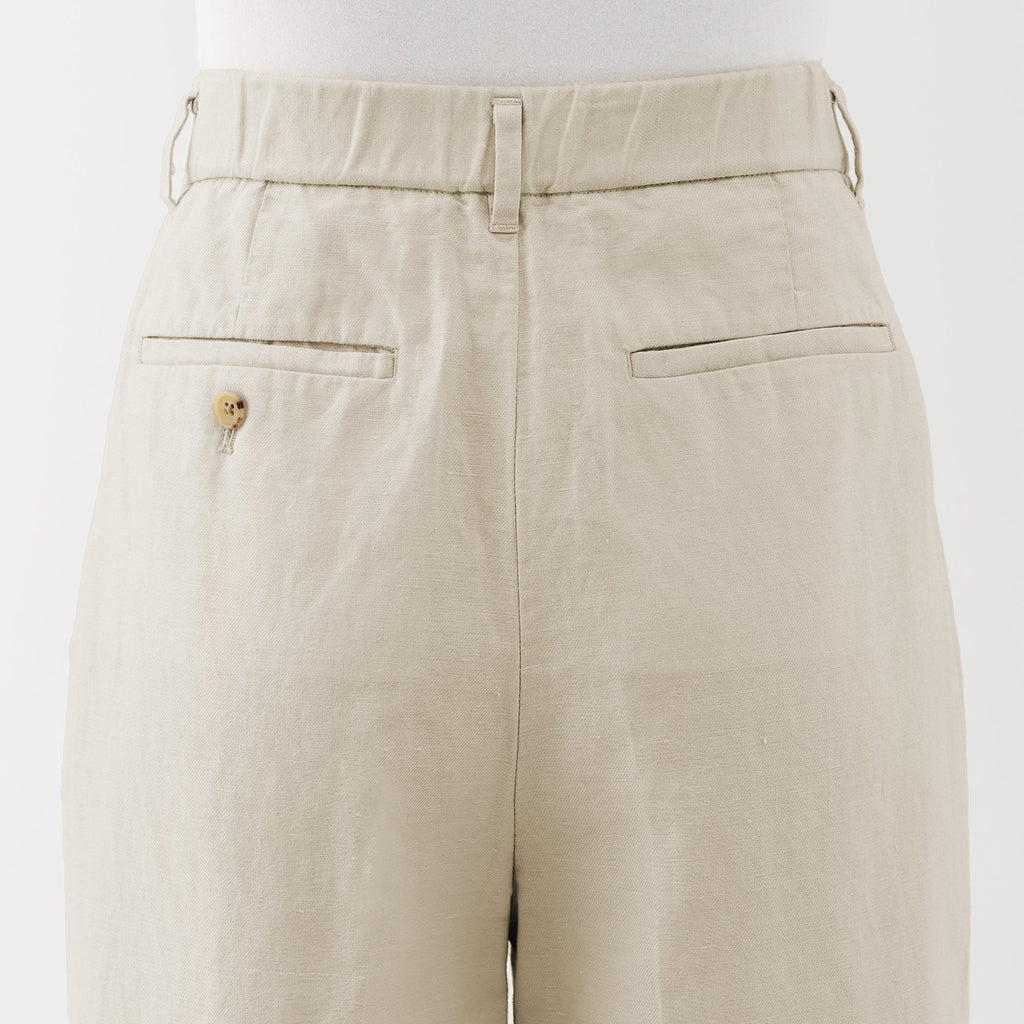 Women's Hemp Blend Twill Darted Wide Pants