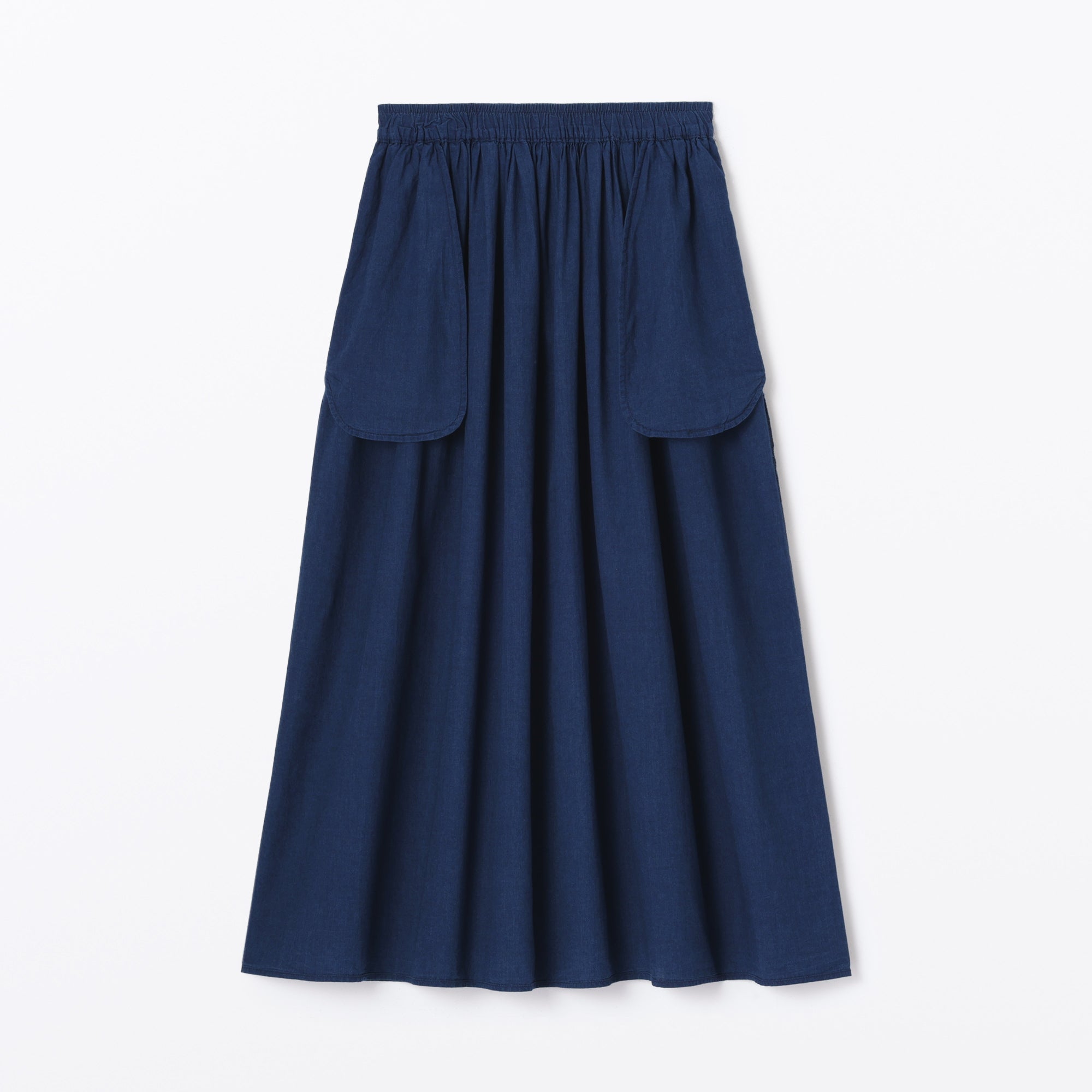 Cotton Voile Gather Maxi-Skirt