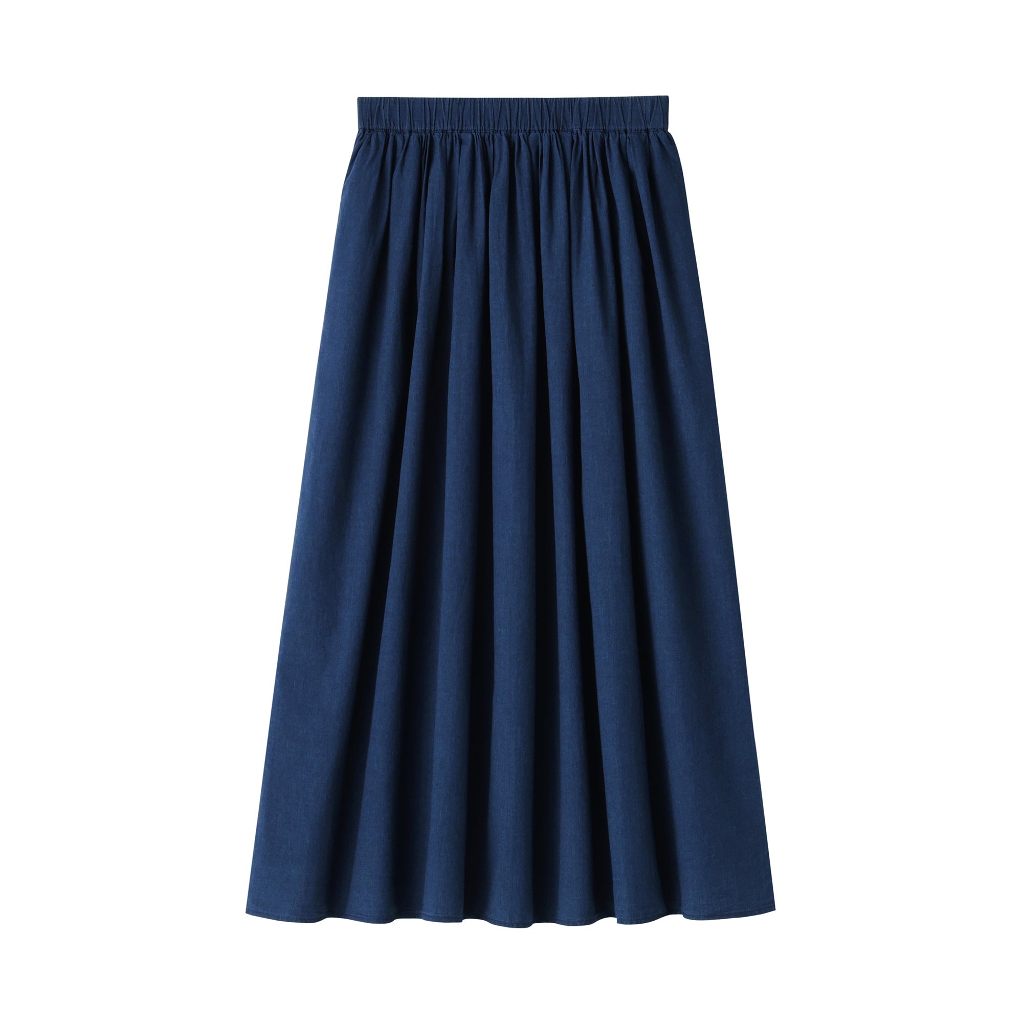 Cotton Voile Gather Maxi-Skirt