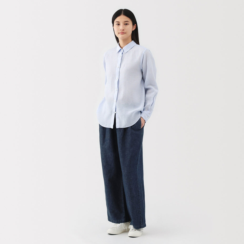 Women's Cotton Linen Denim Easy Wide Pants