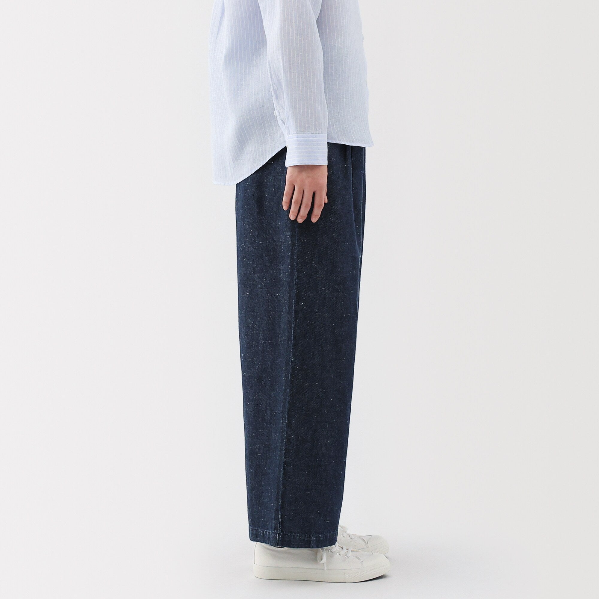 Women's Cotton Linen Denim Easy Wide Pants