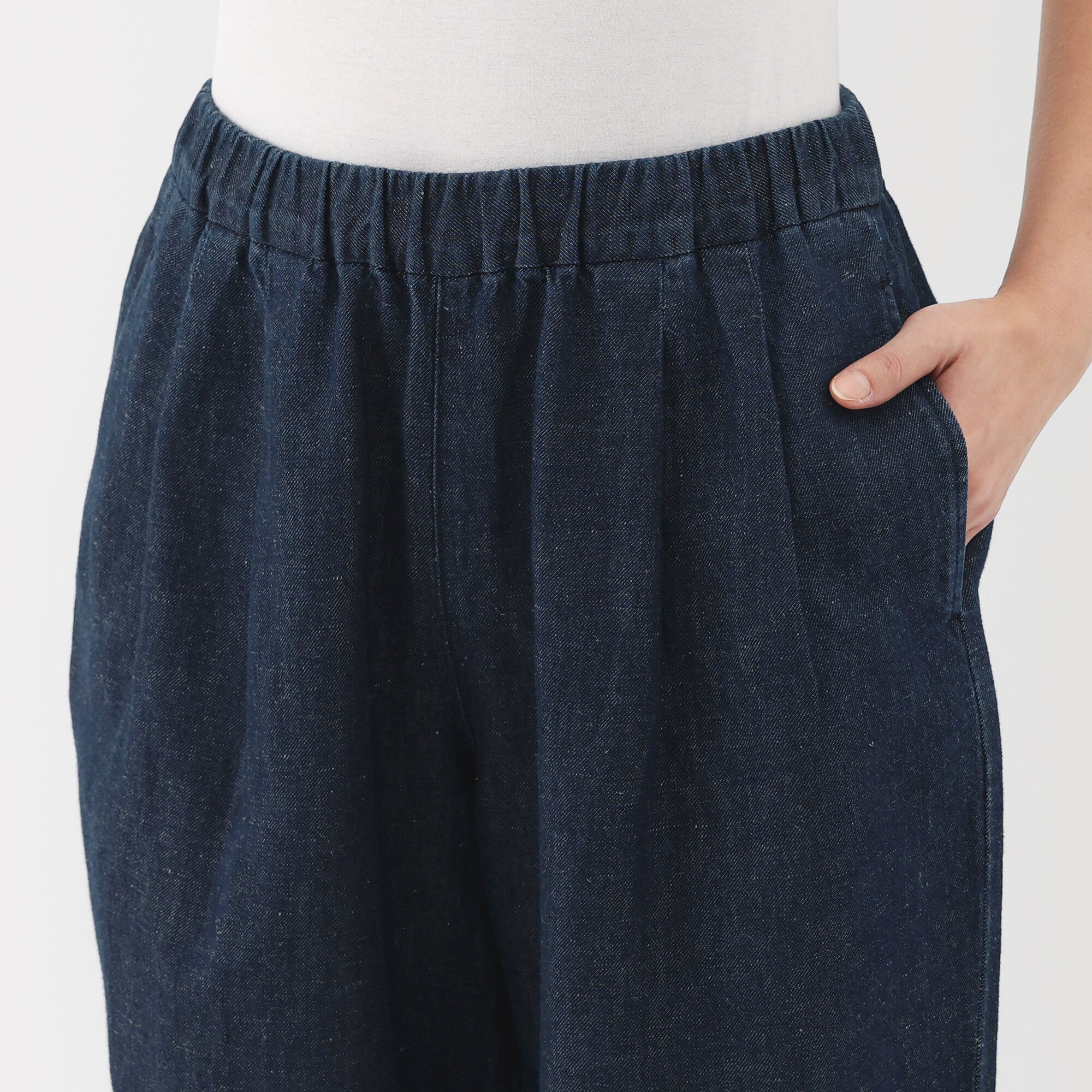 Women's Cotton Linen Denim Easy Wide Pants