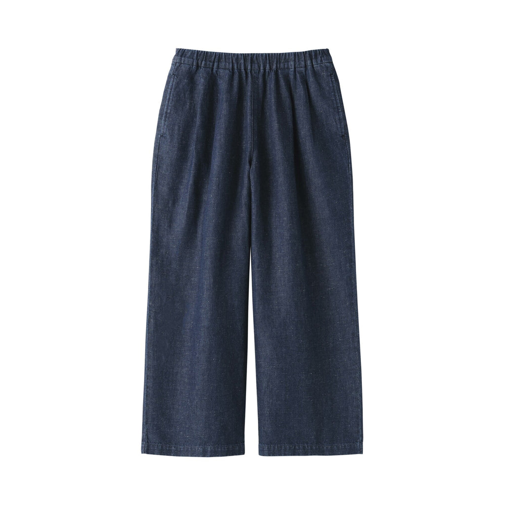 Women's Cotton Linen Denim Easy Wide Pants