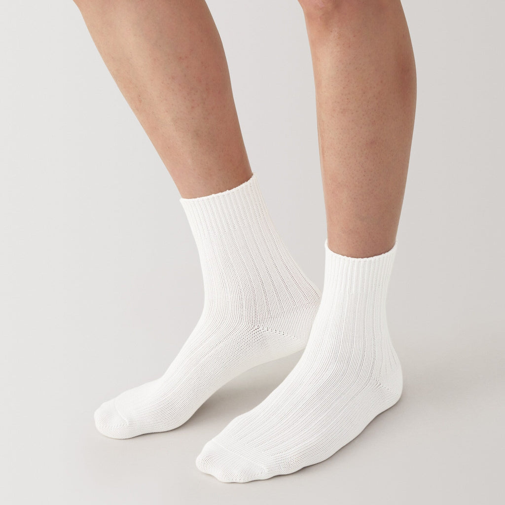 Right Angle Ribbed Thick Short Socks