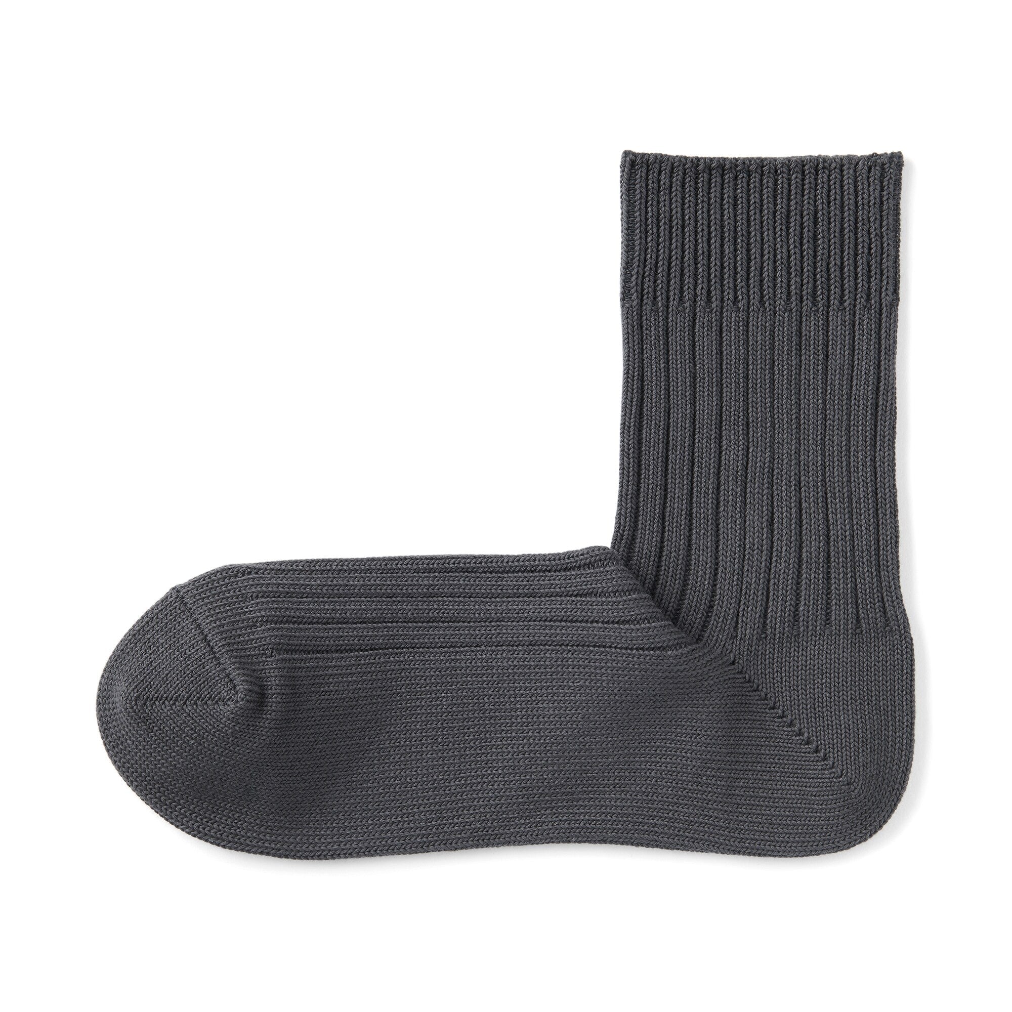 Right Angle Ribbed Thick Short Socks
