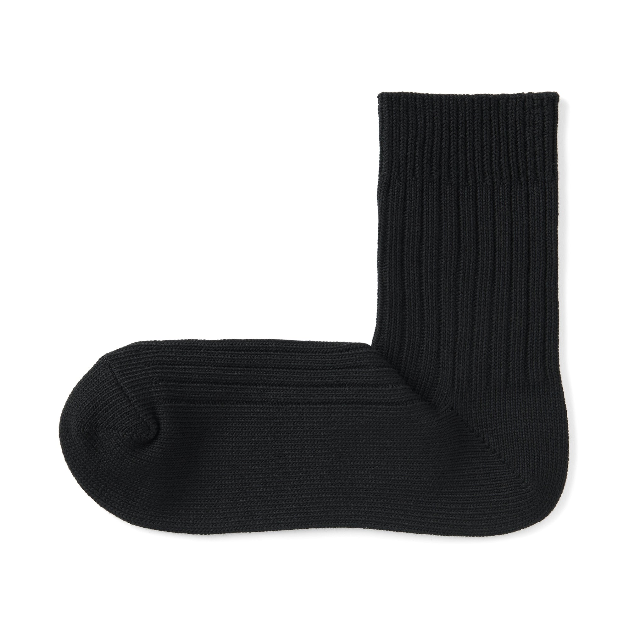 Right Angle Ribbed Thick Short Socks