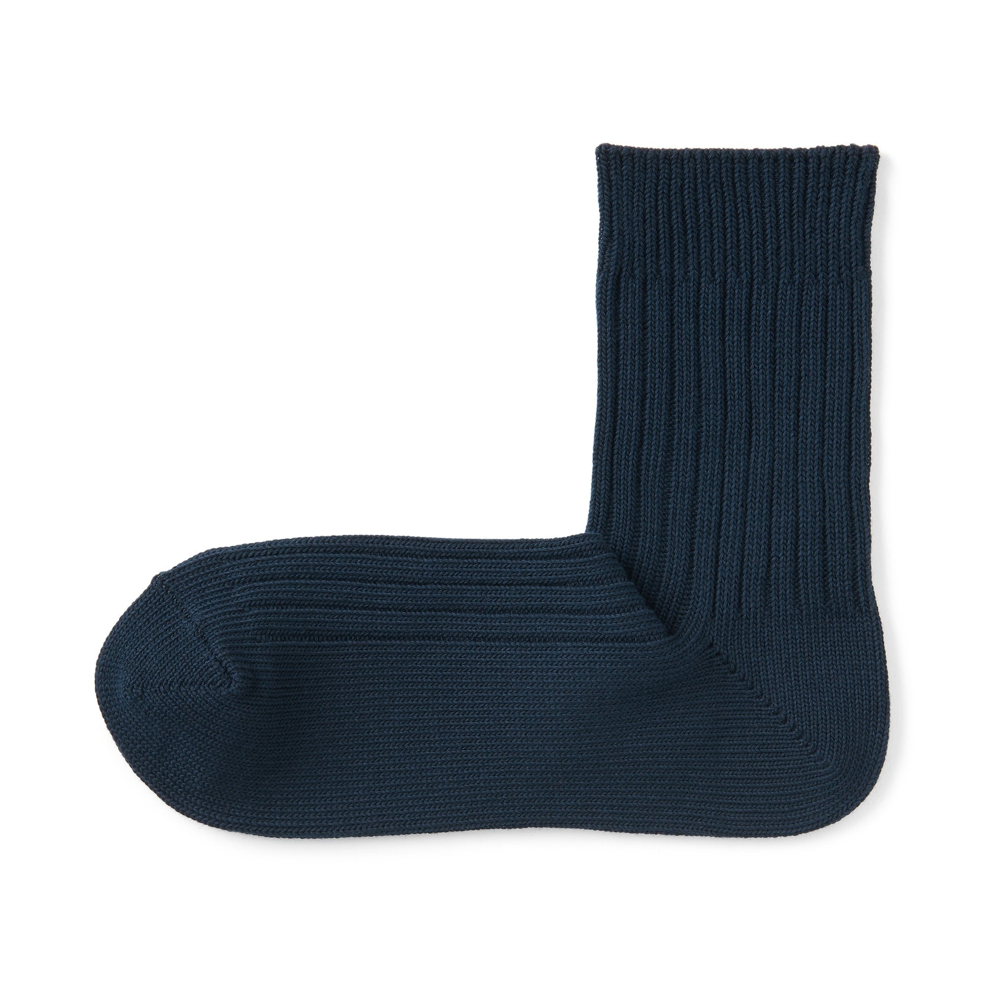 Right Angle Ribbed Thick Short Socks